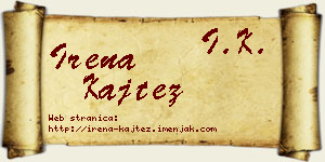 Irena Kajtez vizit kartica